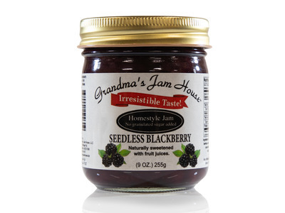Low Sugar Blackberry Seedless Jam 12/9oz