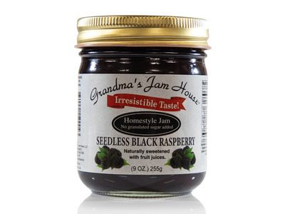 Low Sugar Black Raspberry Seedless Jam 12/9oz