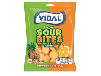 Gummi Sour Bites Pineapple & Orange 14/3.5oz