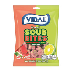 Gummi Sour Bites Watermelon & Lime 14/3.5oz
