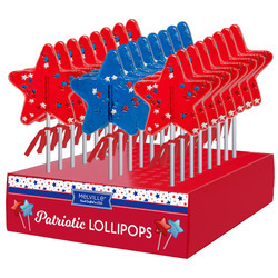 Patriotic Star Lollipops 24ct