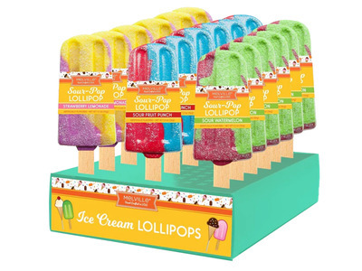 Sour-Pop Ice Cream Lollipops 24ct