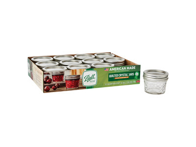 Regular Mouth Quilted 1/4 Pint Jars 12/4oz