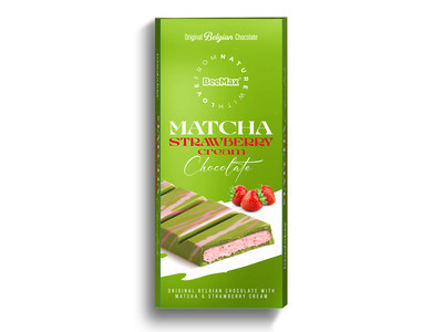 Matcha Strawberry Cream Chocolate Bar 6/3.36oz