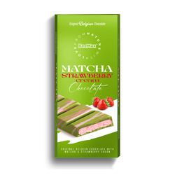 Matcha Strawberry Cream Chocolate Bar 6/3.36oz