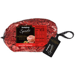 Spiral Sliced Hickory Smoked Ham with Glaze Packet 4/10lb