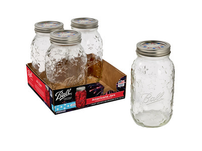 Americana Quart Jars 4pk