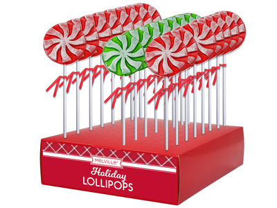 Frosted Peppermint Pinwheel Lollipops 24ct