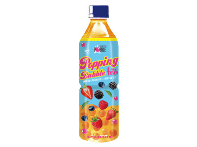 Mixed Berries + Hibiscus Popping Bubble Tea 12/16.9oz