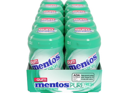 Sugar Free Mentos Fresh Spearmint Gum 10/10pc