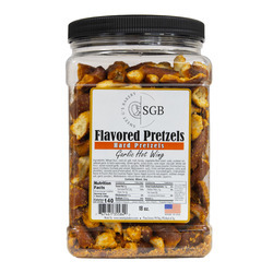 Garlic Hot Wing Hard Pretzels 6/18oz