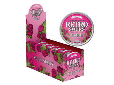 Raspberry Retro Sours Tin 48/2.12oz