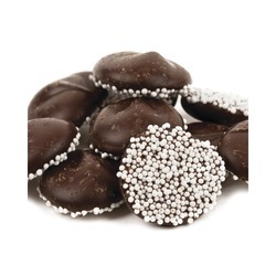 Dark Chocolate Nonpareils with White Seeds 8lb