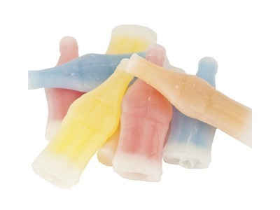 Chew Wax Bottles, 56 per lb/18lb