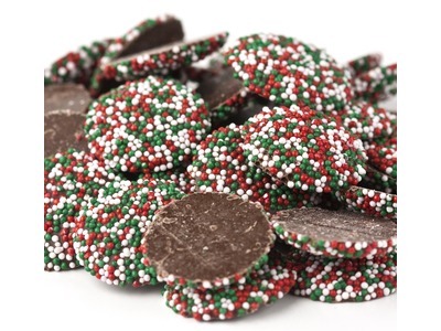 Milk Chocolate Christmas Nonpareils 25lb