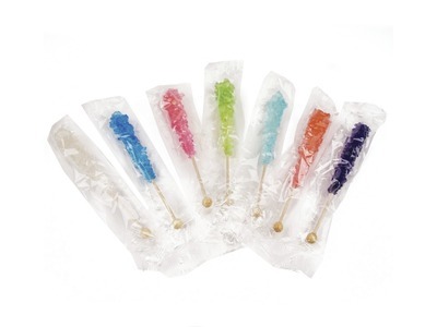 Assorted Rock Candy On A Stick, Wrapped 120ct