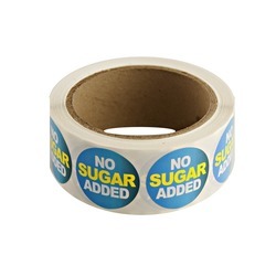 Blue "No Sugar Added" Labels 500ct