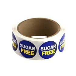 Dk Blue "Sugar Free" Labels 500ct