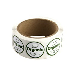 Green/White "Organic" Labels 500ct